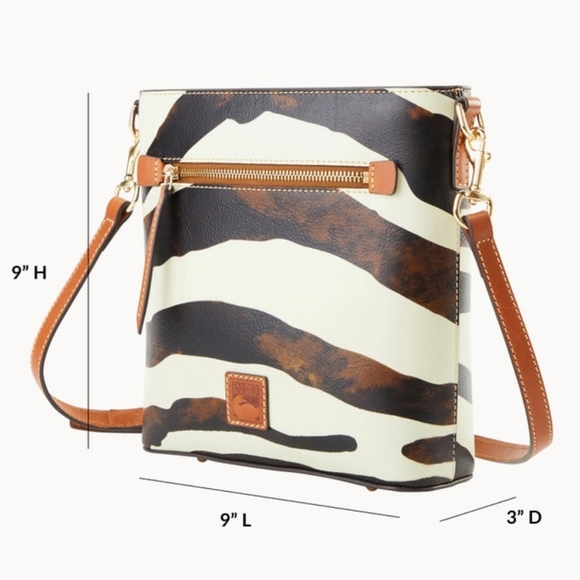 🦓 NWT Dooney & Bourke Zena Limited Edition Zebra Leather Zip Crossbody - Picture 2 of 8